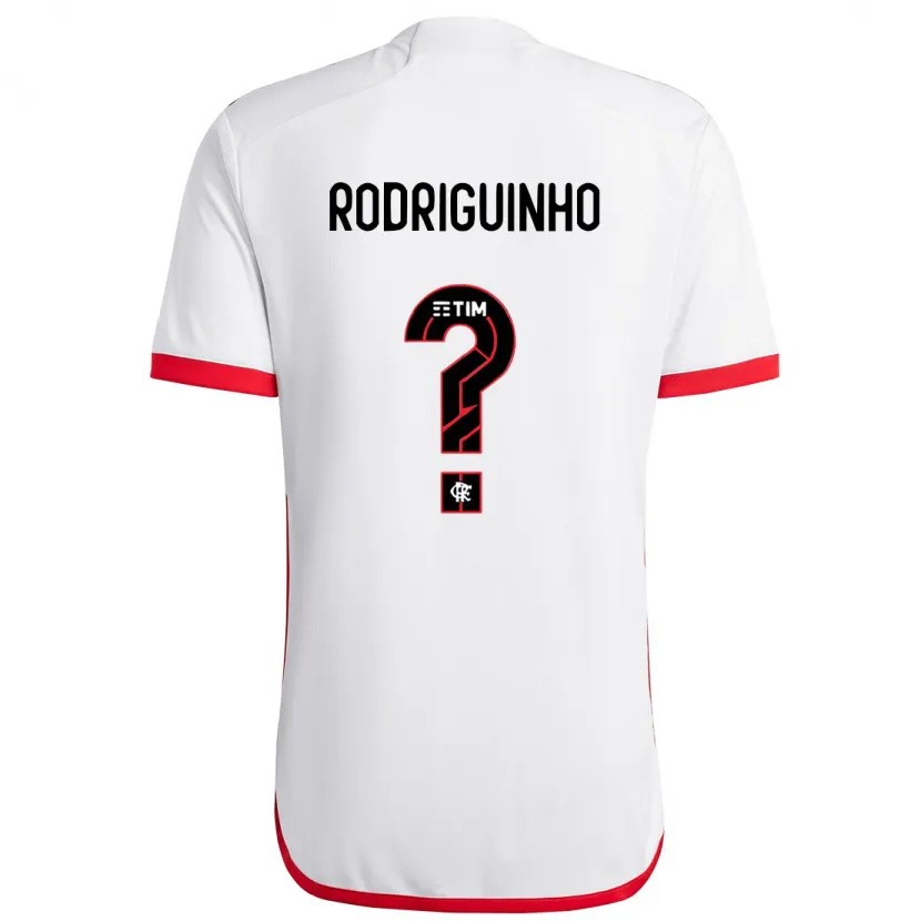 Danxen Enfant Maillot Rodriguinho #0 Blanc Rouge Tenues Extérieur 2024/25 T-Shirt