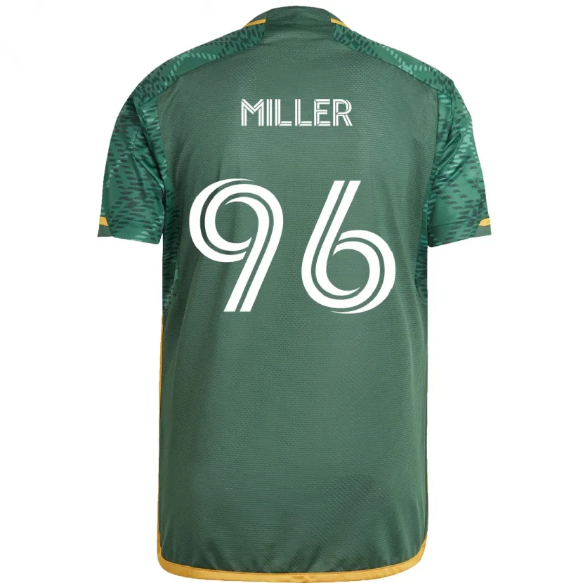 Danxen Homme Maillot Carver Miller #96 Vert Orange Tenues Domicile 2024/25 T-Shirt