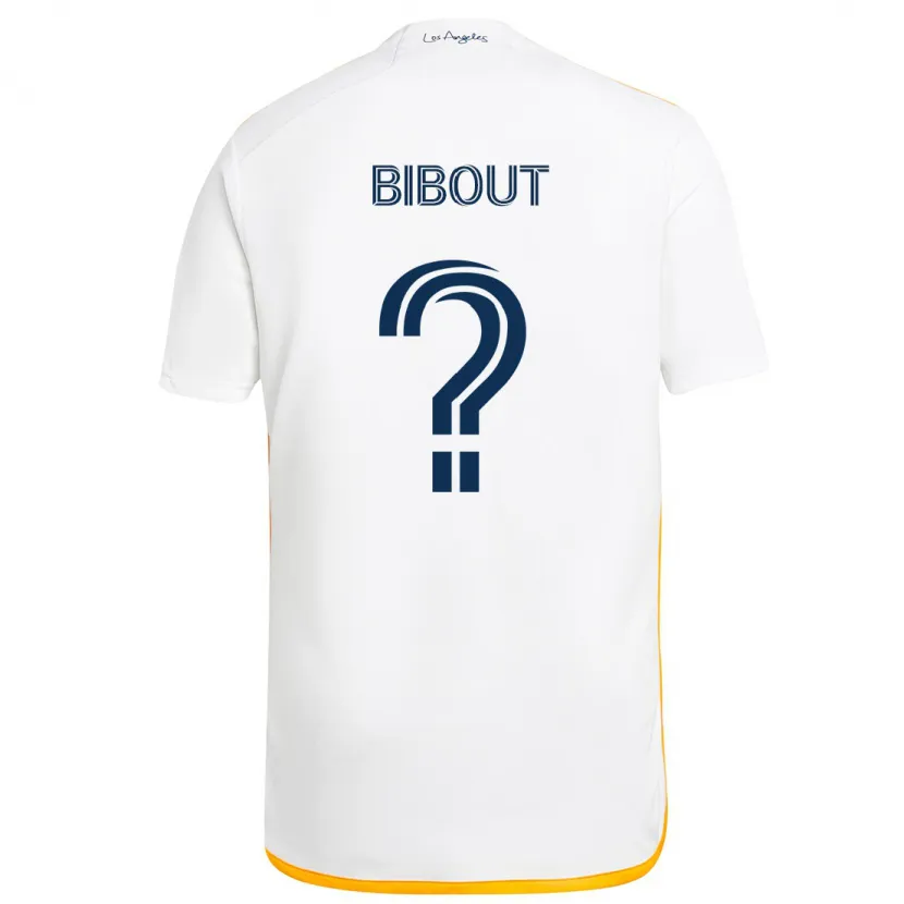 Danxen Homme Maillot Aaron Bibout #0 Blanc Jaune Tenues Domicile 2024/25 T-Shirt