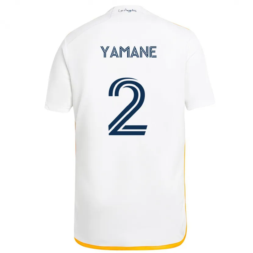 Danxen Homme Maillot Miki Yamane #2 Blanc Jaune Tenues Domicile 2024/25 T-Shirt