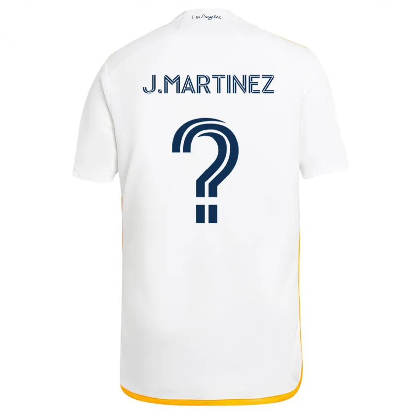 Danxen Homme Maillot Juan Martinez #0 Blanc Jaune Tenues Domicile 2024/25 T-Shirt