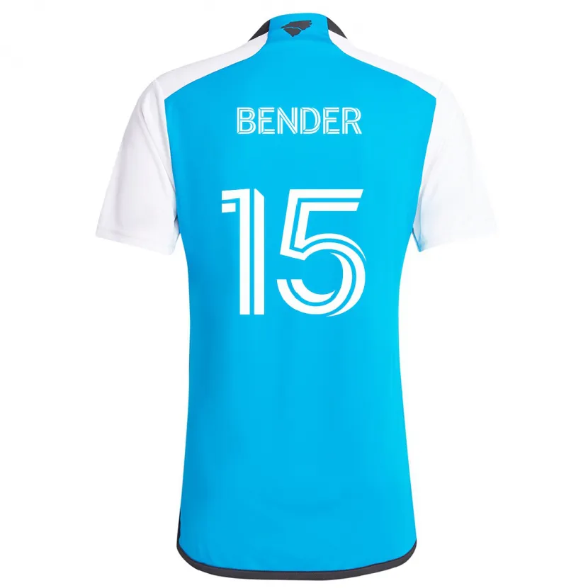 Danxen Homme Maillot Ben Bender #15 Bleu Blanc Tenues Domicile 2024/25 T-Shirt