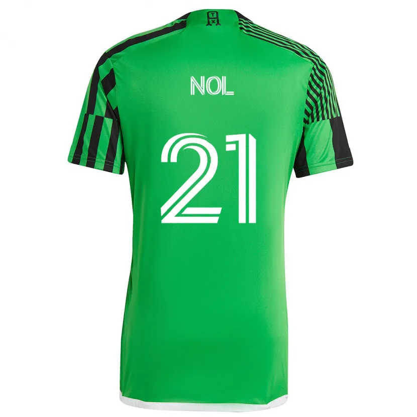 Danxen Homme Maillot Valentin Noël #21 Vert Noir Tenues Domicile 2024/25 T-Shirt