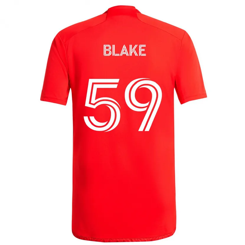 Danxen Homme Maillot Romain Blake #59 Rouge Blanc Tenues Domicile 2024/25 T-Shirt