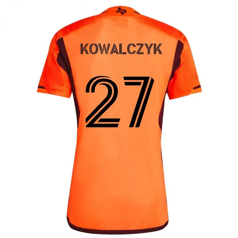 Danxen Homme Maillot Sebastian Kowalczyk #27 Orange Noir Tenues Domicile 2024/25 T-Shirt