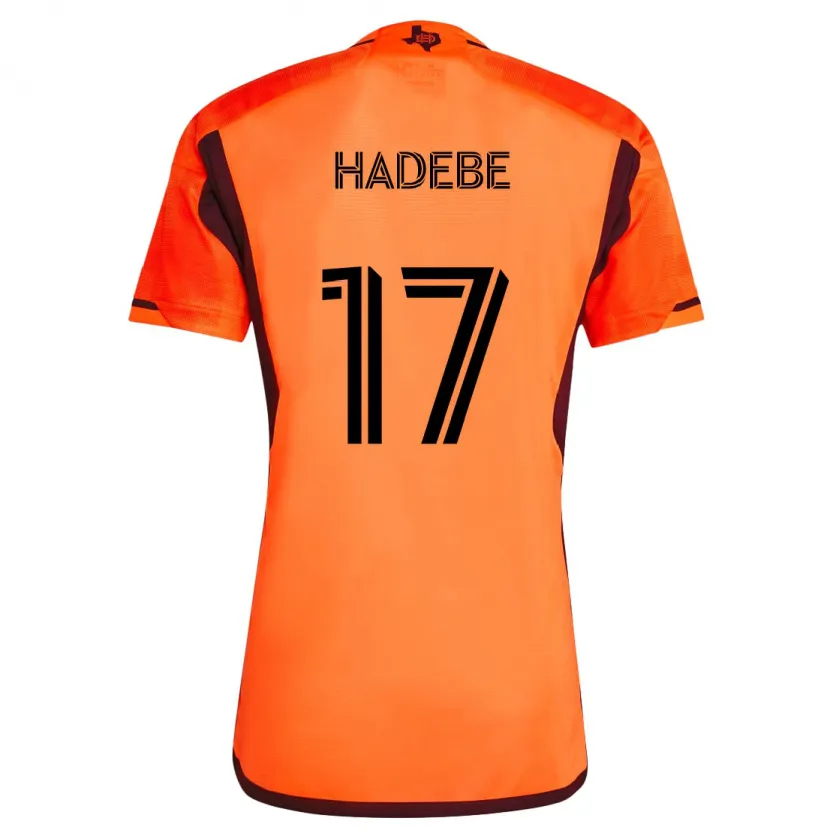 Danxen Homme Maillot Teenage Hadebe #17 Orange Noir Tenues Domicile 2024/25 T-Shirt