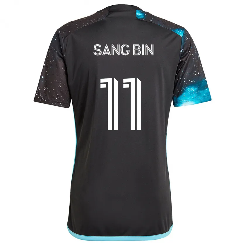 Danxen Homme Maillot Sang-Bin Jeong #11 Noir Bleu Tenues Domicile 2024/25 T-Shirt