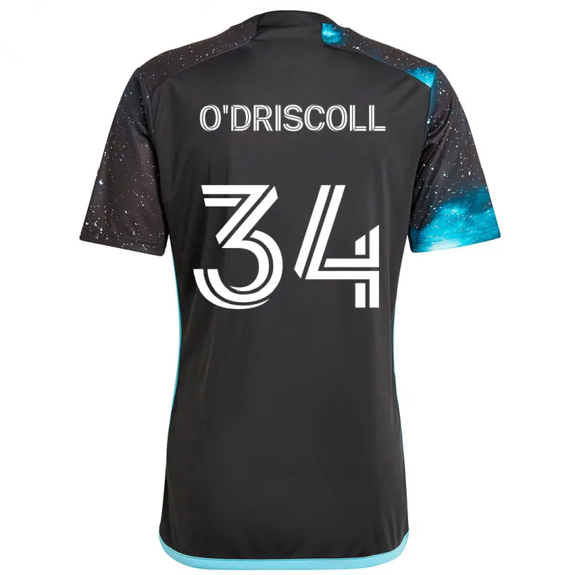 Danxen Homme Maillot Rory O'driscoll #34 Noir Bleu Tenues Domicile 2024/25 T-Shirt