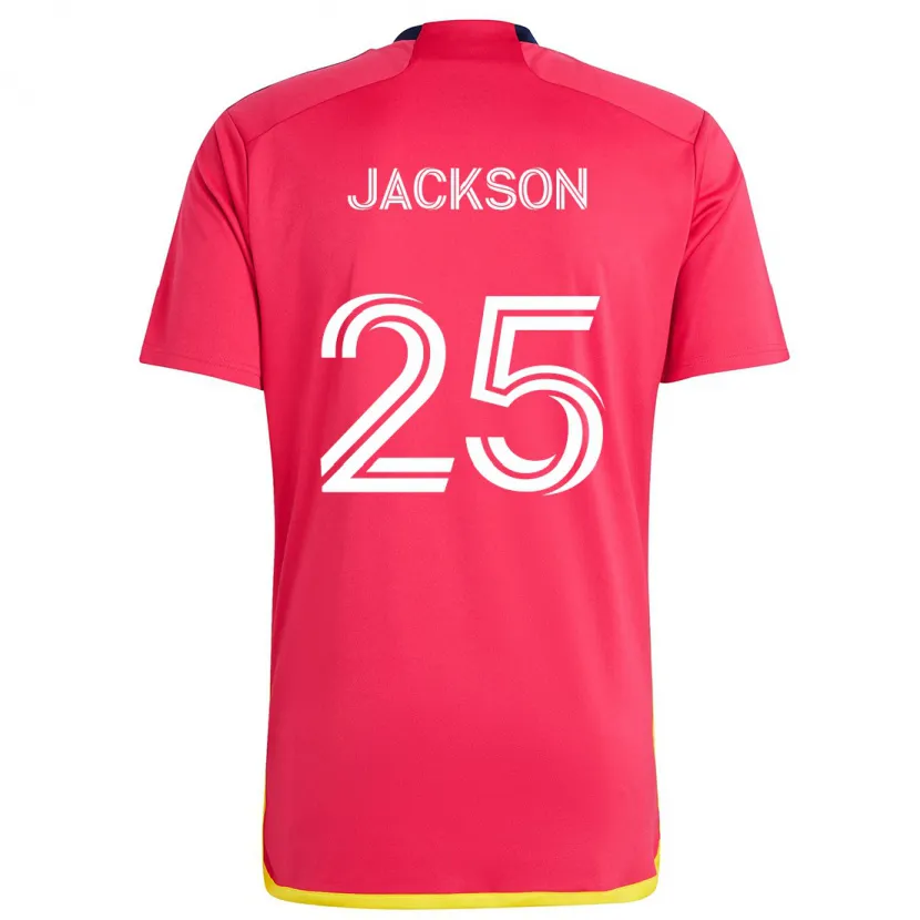 Danxen Homme Maillot Aziel Jackson #25 Rouge Bleu Tenues Domicile 2024/25 T-Shirt