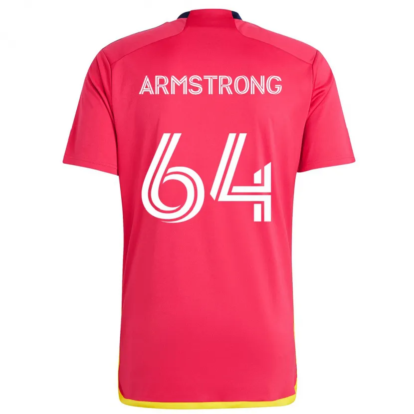 Danxen Homme Maillot Dida Armstrong #64 Rouge Bleu Tenues Domicile 2024/25 T-Shirt