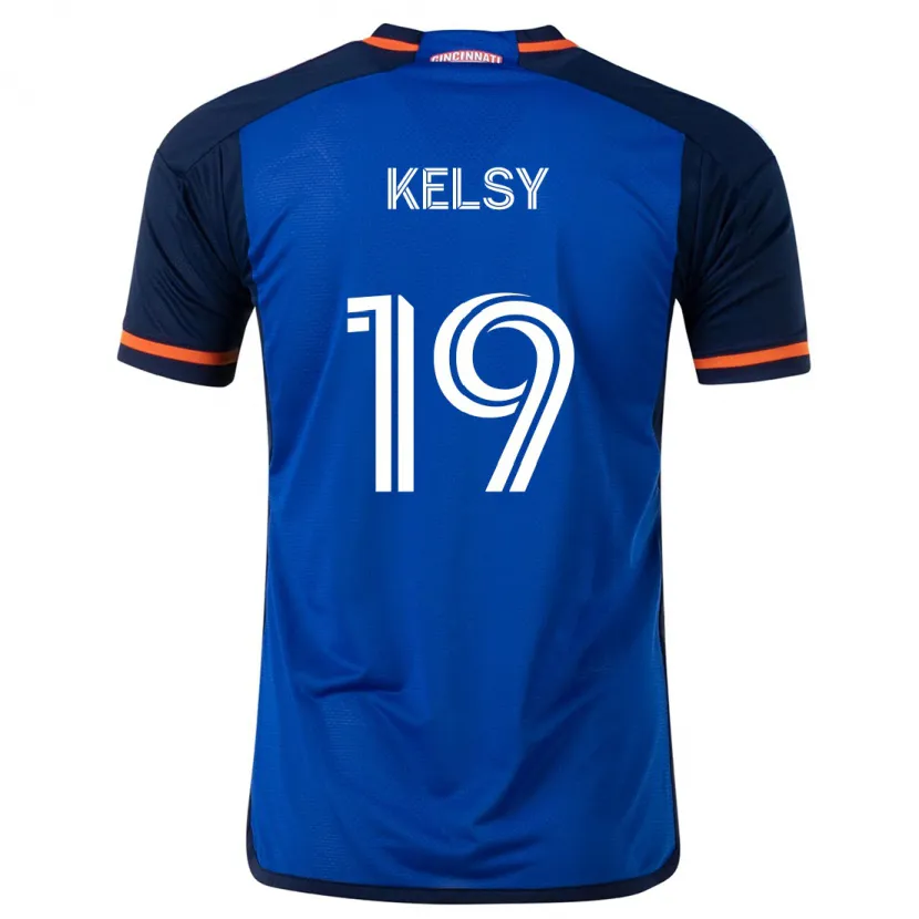 Danxen Homme Maillot Kevin Kelsy #19 Bleu Blanc Tenues Domicile 2024/25 T-Shirt