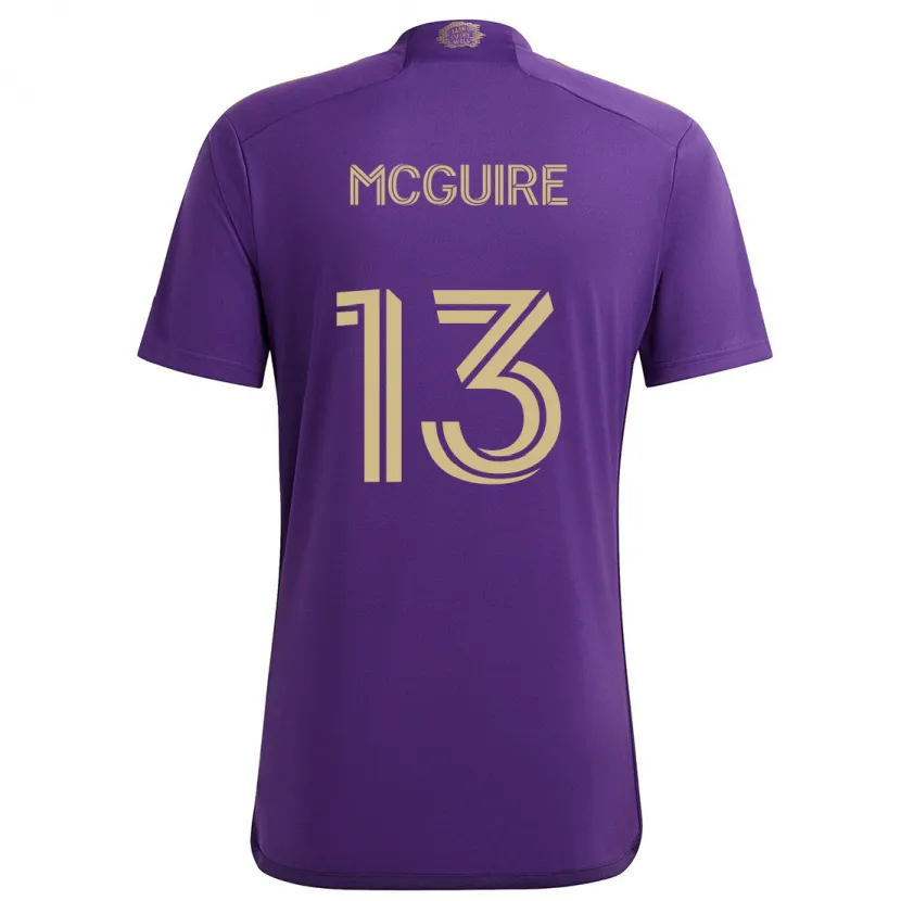 Danxen Homme Maillot Duncan Mcguire #13 Violet Jaune Tenues Domicile 2024/25 T-Shirt