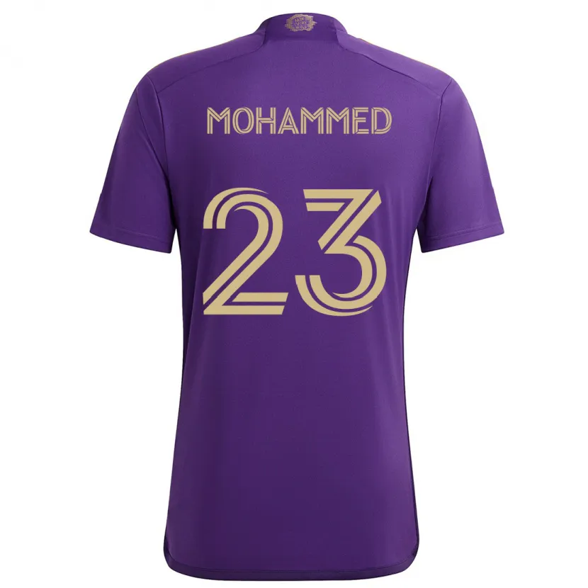 Danxen Homme Maillot Shak Mohammed #23 Violet Jaune Tenues Domicile 2024/25 T-Shirt