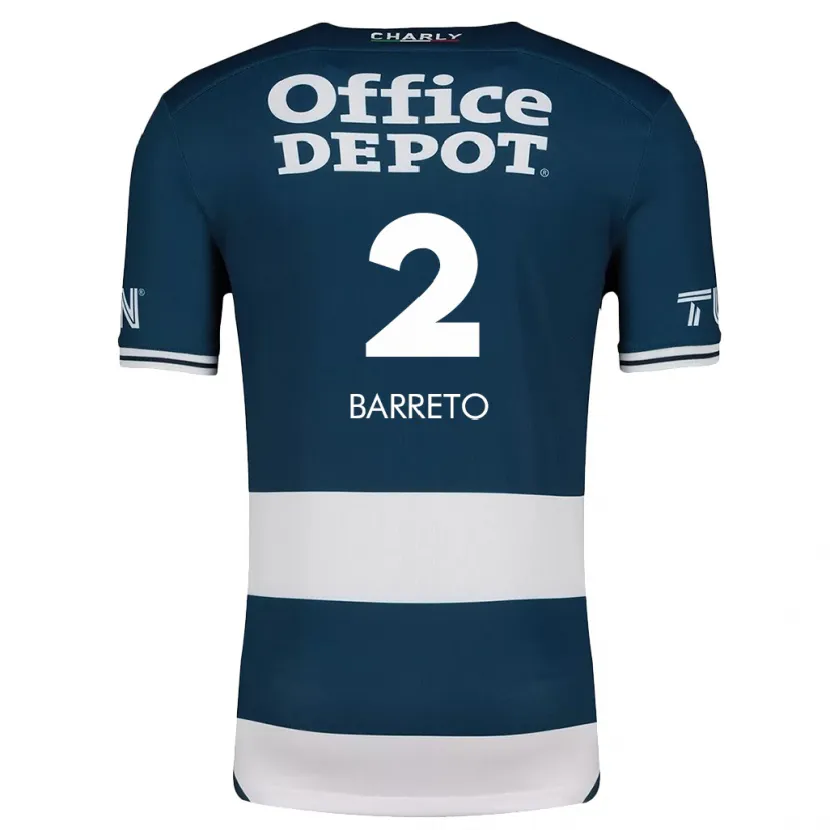 Danxen Homme Maillot Sergio Barreto #2 Bleu Blanc Tenues Domicile 2024/25 T-Shirt