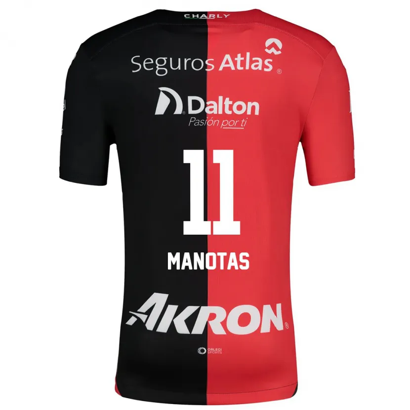 Danxen Homme Maillot Mauro Manotas #11 Rouge Noir Tenues Domicile 2024/25 T-Shirt