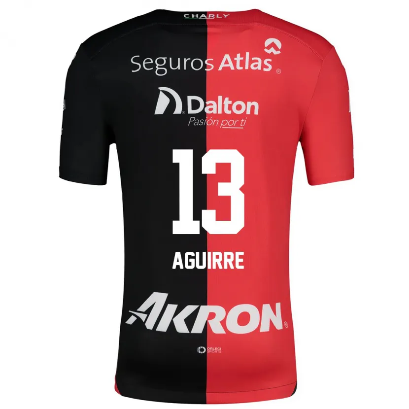 Danxen Homme Maillot Gaddi Aguirre #13 Rouge Noir Tenues Domicile 2024/25 T-Shirt