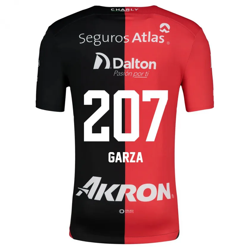 Danxen Homme Maillot Rodolfo Garza #207 Rouge Noir Tenues Domicile 2024/25 T-Shirt