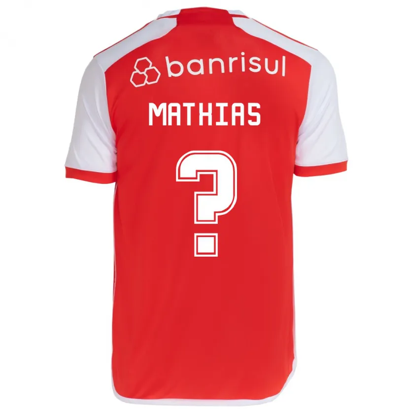 Danxen Homme Maillot Ricardo Mathias #0 Rouge Blanc Tenues Domicile 2024/25 T-Shirt