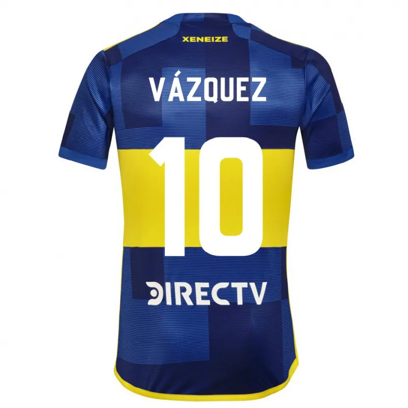 Danxen Homme Maillot Lucas Vázquez #10 Bleu Jaune Tenues Domicile 2024/25 T-Shirt