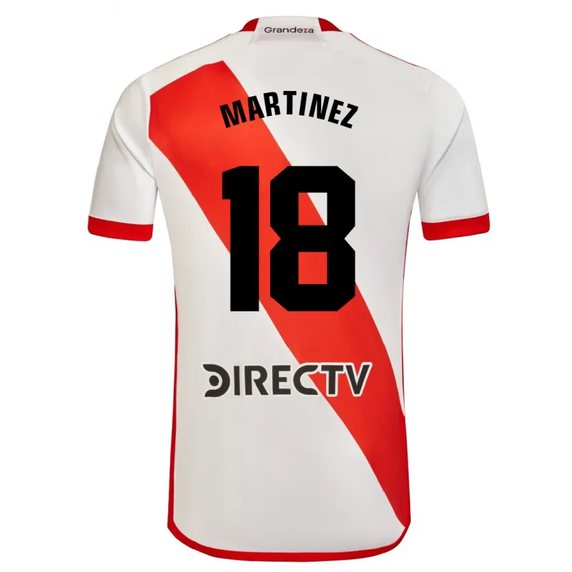 Danxen Homme Maillot Pity Martínez #18 Blanc Rouge Tenues Domicile 2024/25 T-Shirt