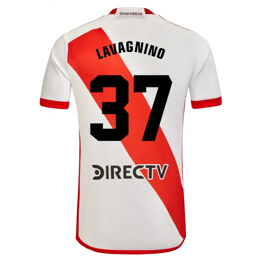 Danxen Homme Maillot Lucas Lavagnino #37 Blanc Rouge Tenues Domicile 2024/25 T-Shirt