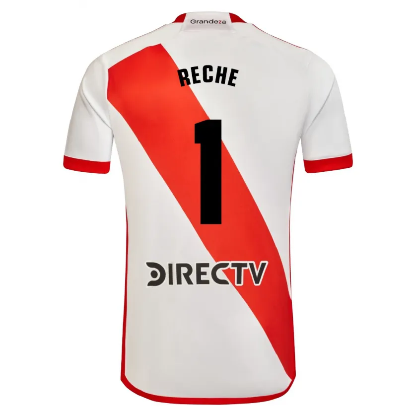 Danxen Homme Maillot Abril Reche #1 Blanc Rouge Tenues Domicile 2024/25 T-Shirt