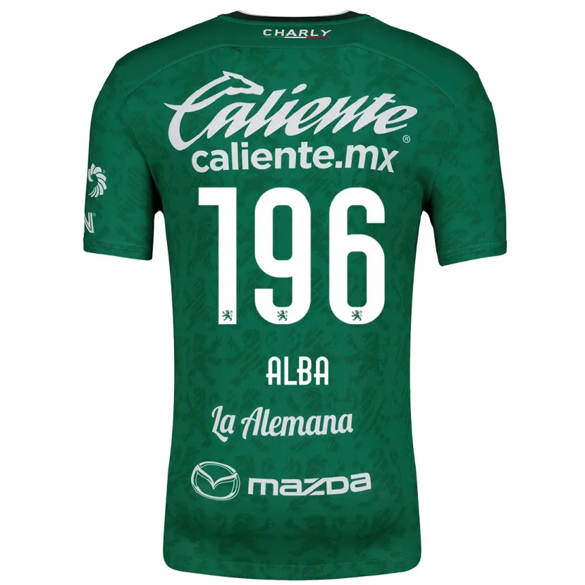 Danxen Homme Maillot Óscar Alba #196 Vert Blanc Tenues Domicile 2024/25 T-Shirt