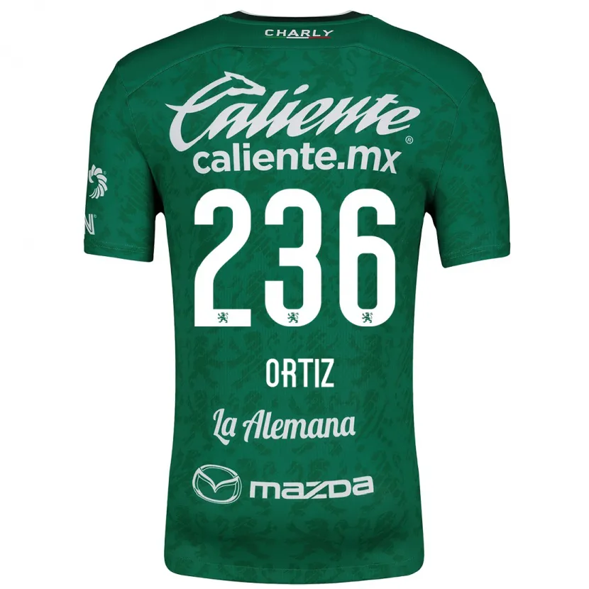 Danxen Homme Maillot Youssef Ortiz #236 Vert Blanc Tenues Domicile 2024/25 T-Shirt