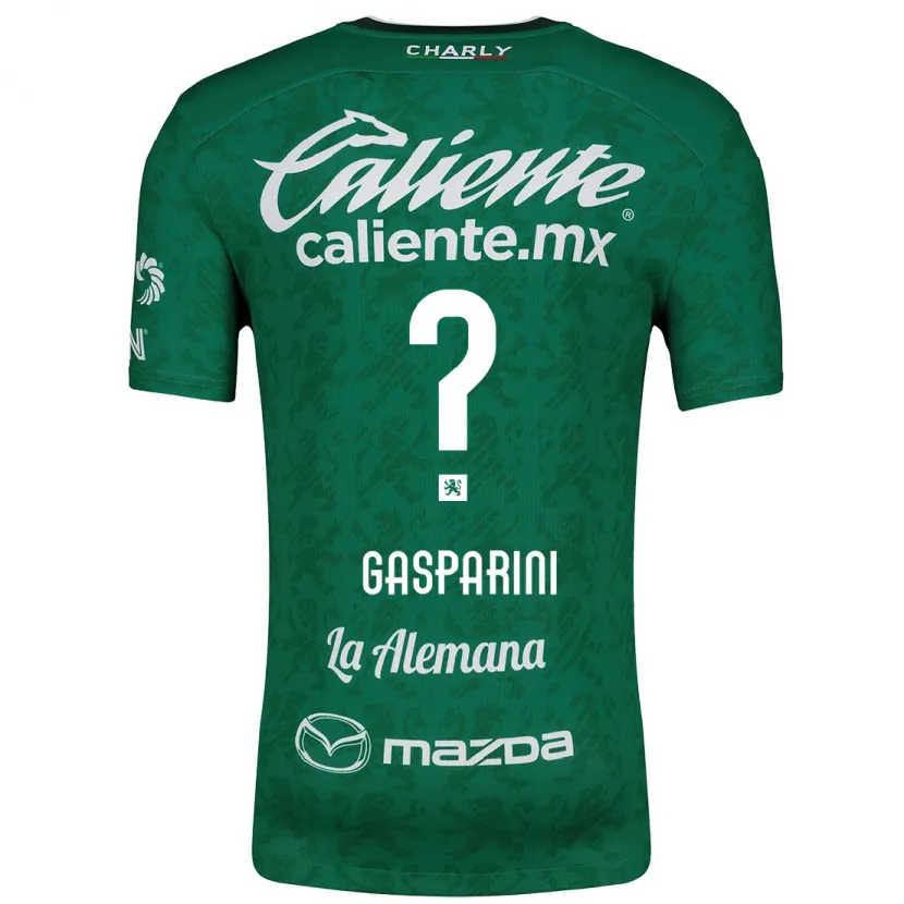 Danxen Homme Maillot Joaquín Gasparini #0 Vert Blanc Tenues Domicile 2024/25 T-Shirt