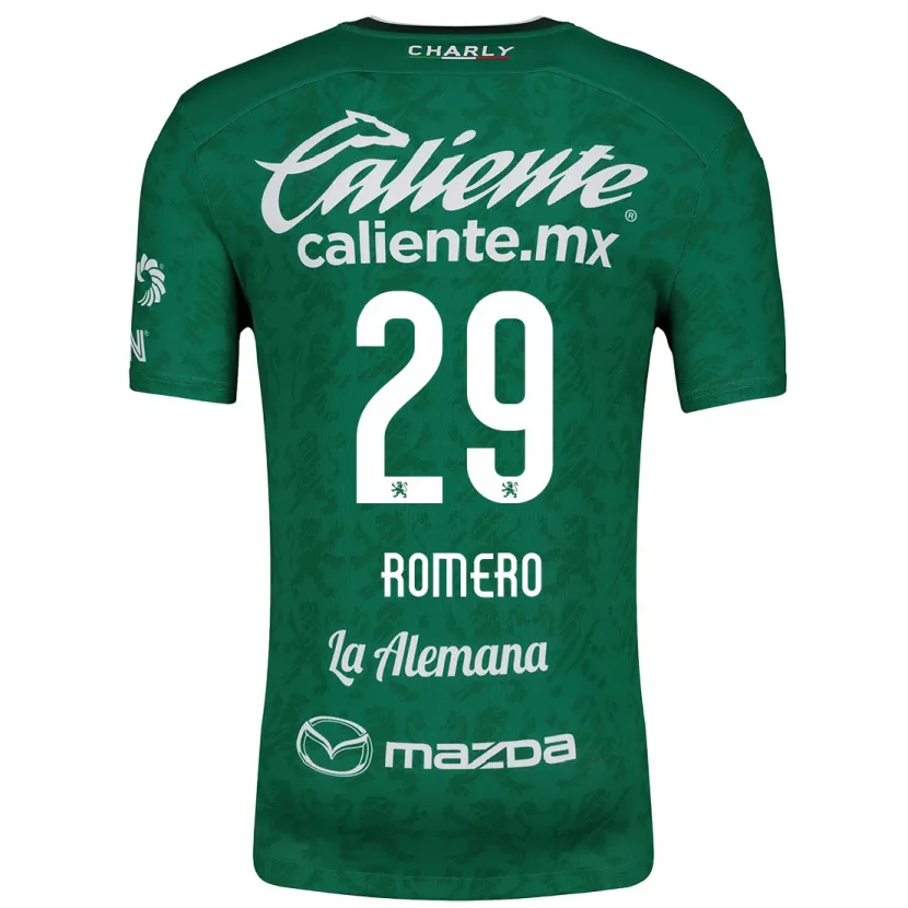 Danxen Homme Maillot Lucas Romero #29 Vert Blanc Tenues Domicile 2024/25 T-Shirt