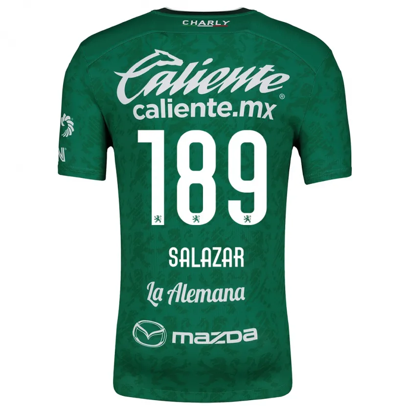 Danxen Homme Maillot José Salazar #189 Vert Blanc Tenues Domicile 2024/25 T-Shirt