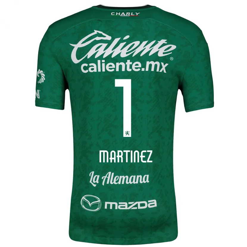 Danxen Homme Maillot Angeles Martínez #1 Vert Blanc Tenues Domicile 2024/25 T-Shirt