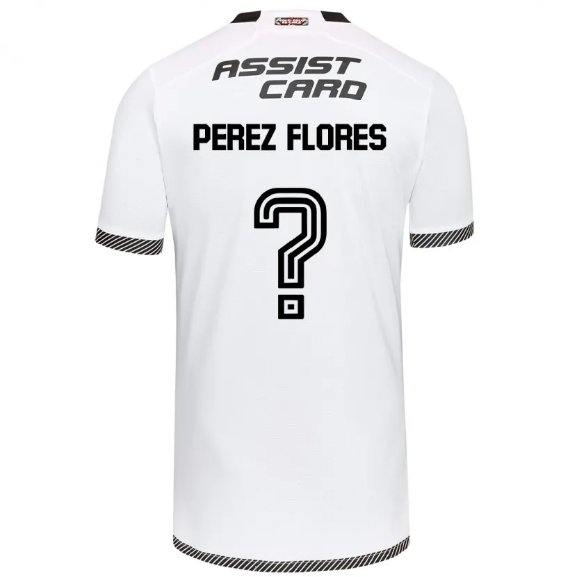 Danxen Homme Maillot Benjamín Pérez Flores #0 Blanc Noir Tenues Domicile 2024/25 T-Shirt