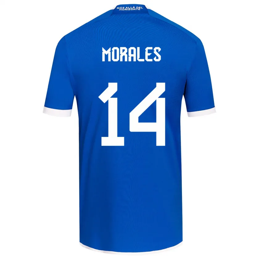 Danxen Homme Maillot Marcelo Morales #14 Bleu Blanc Tenues Domicile 2024/25 T-Shirt