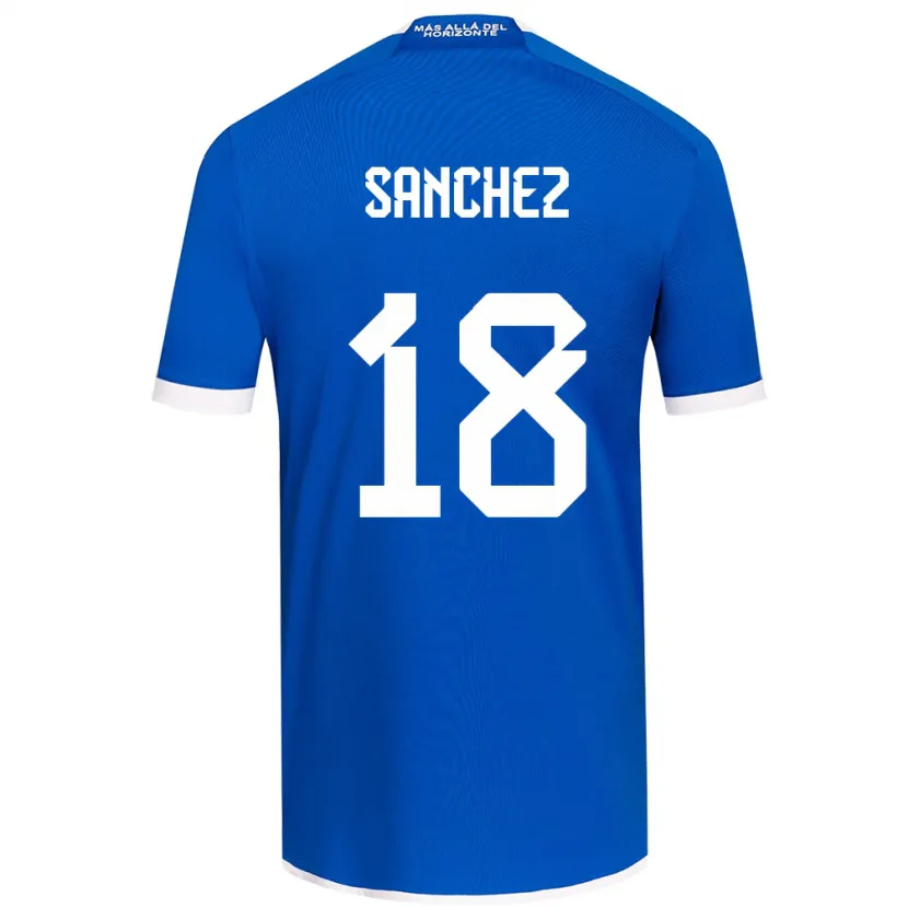 Danxen Homme Maillot Bárbara Sánchez #18 Bleu Blanc Tenues Domicile 2024/25 T-Shirt