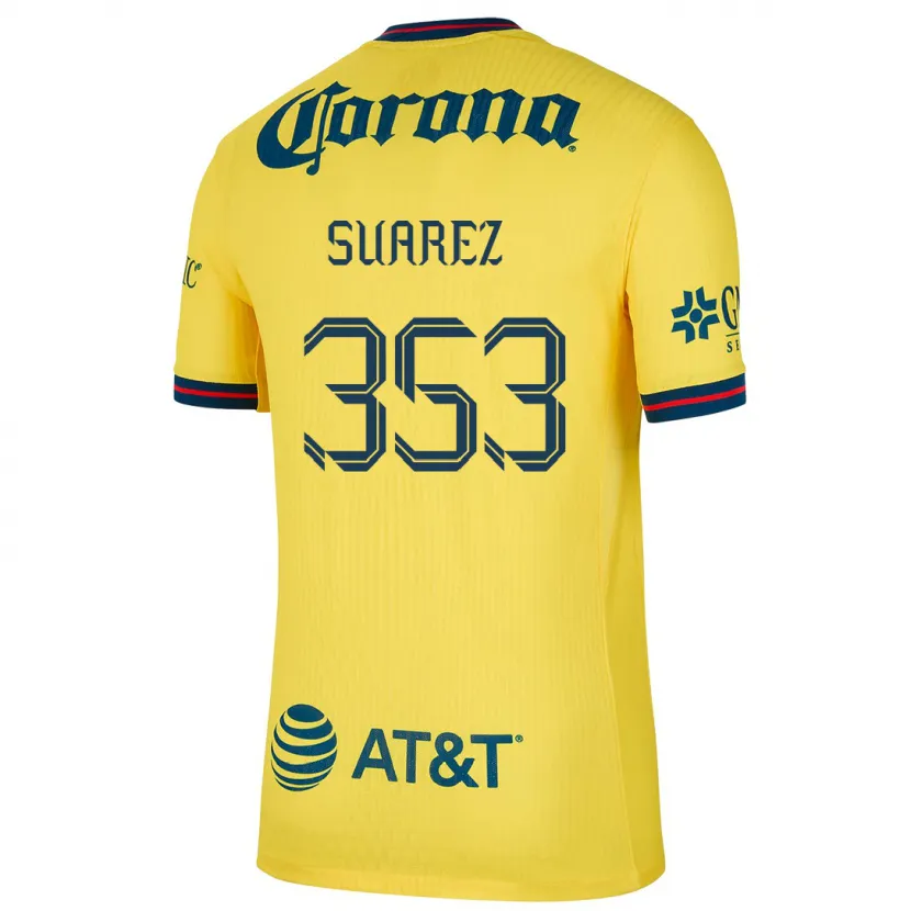 Danxen Homme Maillot Irwin Suarez #353 Jaune Bleu Tenues Domicile 2024/25 T-Shirt