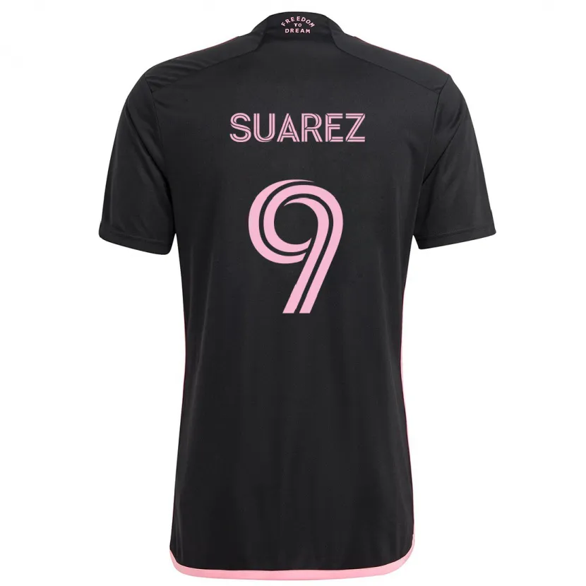 Danxen Homme Maillot Luis Suárez #9 Noir Tenues Extérieur 2024/25 T-Shirt