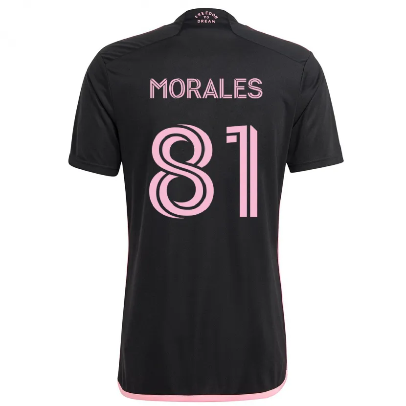 Danxen Homme Maillot Santiago Morales #81 Noir Tenues Extérieur 2024/25 T-Shirt