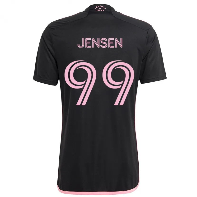 Danxen Homme Maillot Cole Jensen #99 Noir Tenues Extérieur 2024/25 T-Shirt