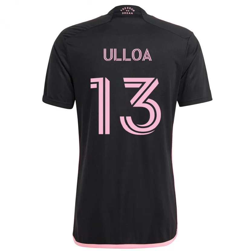 Danxen Homme Maillot Víctor Ulloa #13 Noir Tenues Extérieur 2024/25 T-Shirt