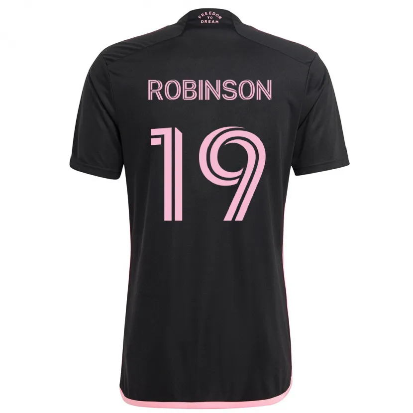 Danxen Homme Maillot Robbie Robinson #19 Noir Tenues Extérieur 2024/25 T-Shirt