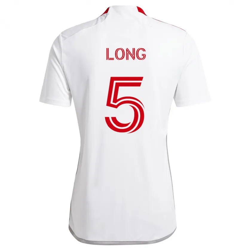 Danxen Homme Maillot Kevin Long #5 Blanc Rouge Tenues Extérieur 2024/25 T-Shirt