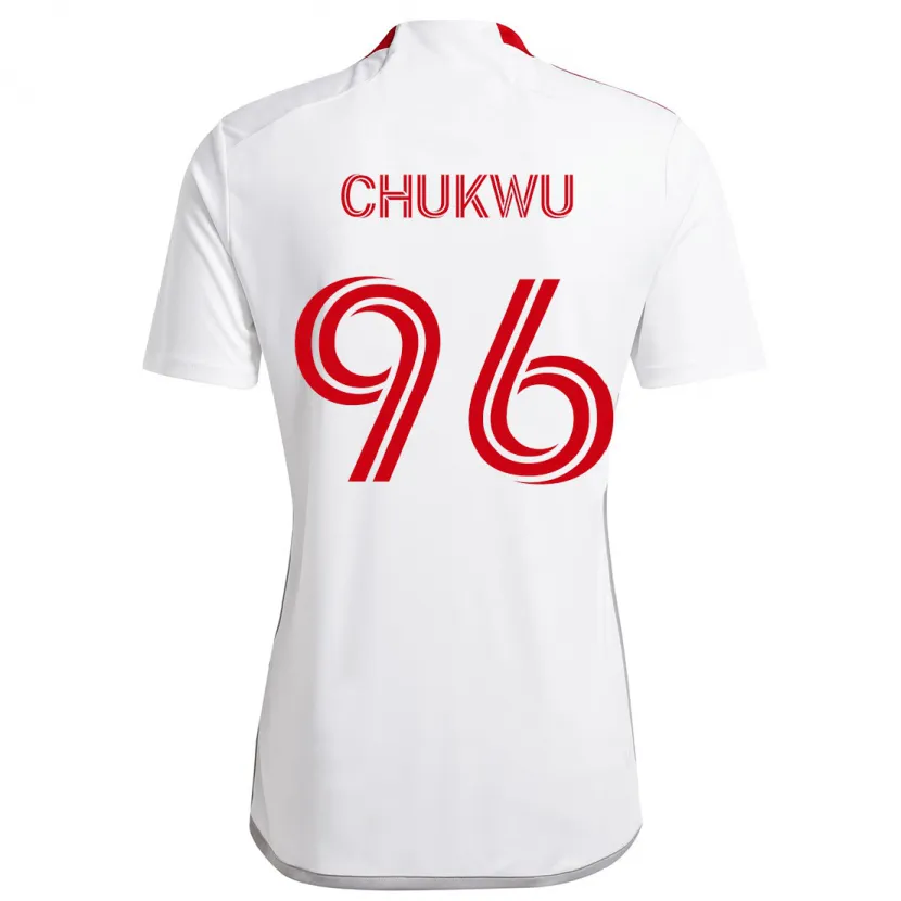 Danxen Homme Maillot Richard Chukwu #96 Blanc Rouge Tenues Extérieur 2024/25 T-Shirt