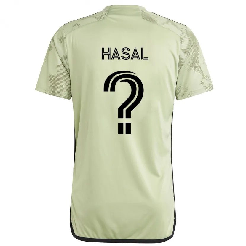 Danxen Homme Maillot Thomas Hasal #0 Vert Clair Tenues Extérieur 2024/25 T-Shirt