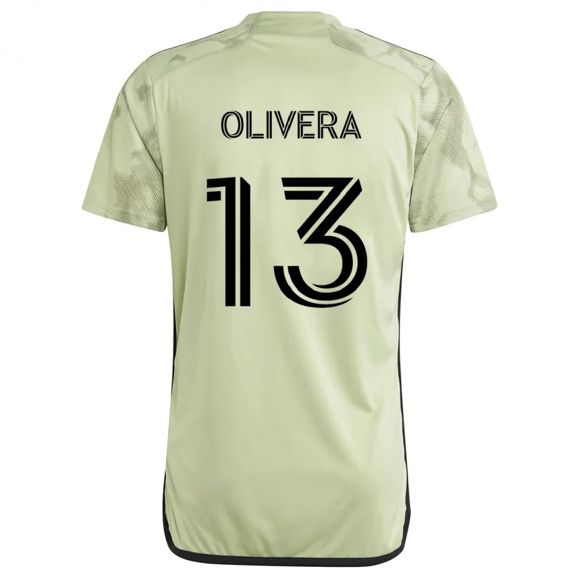 Danxen Homme Maillot Cristian Olivera #13 Vert Clair Tenues Extérieur 2024/25 T-Shirt