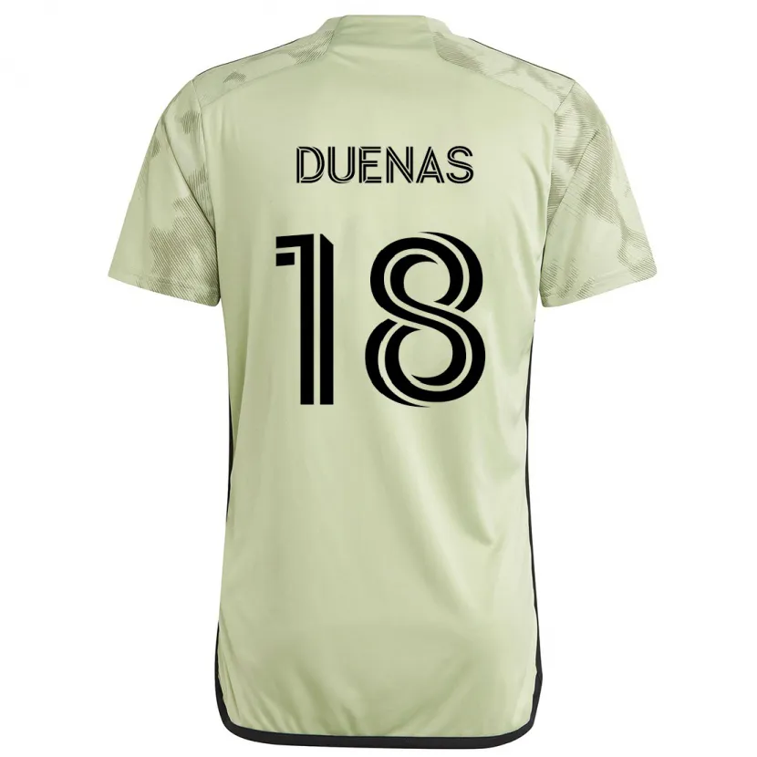 Danxen Homme Maillot Érik Dueñas #18 Vert Clair Tenues Extérieur 2024/25 T-Shirt