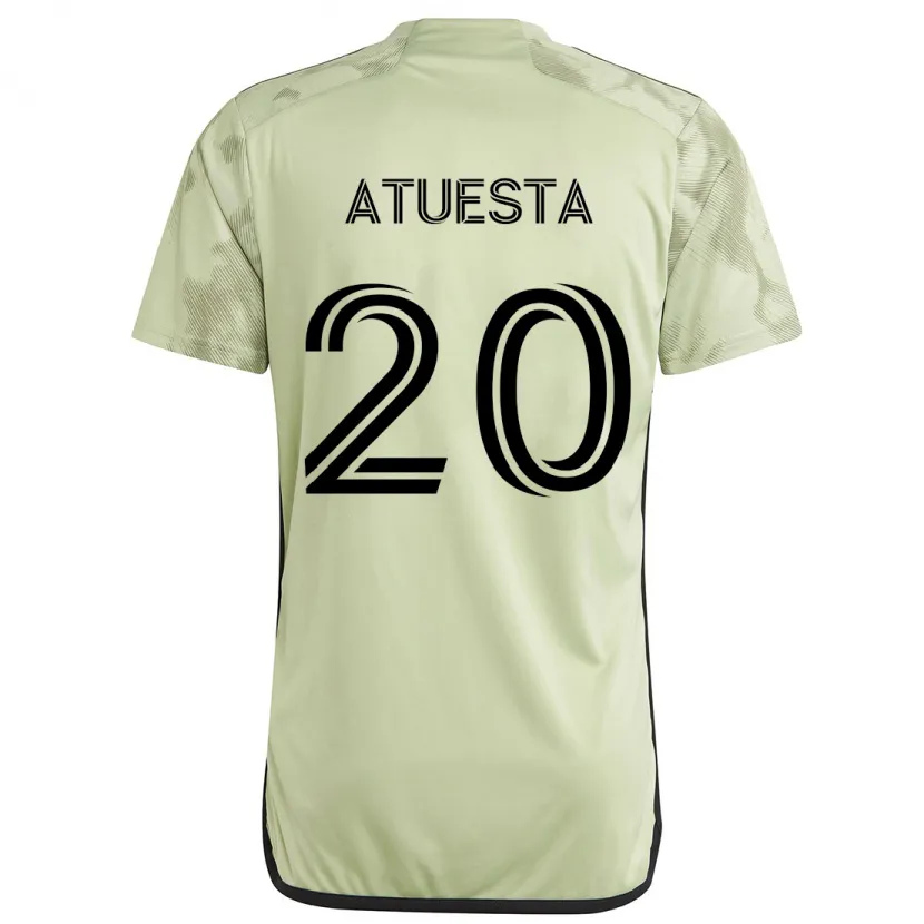 Danxen Homme Maillot Eduard Atuesta #20 Vert Clair Tenues Extérieur 2024/25 T-Shirt