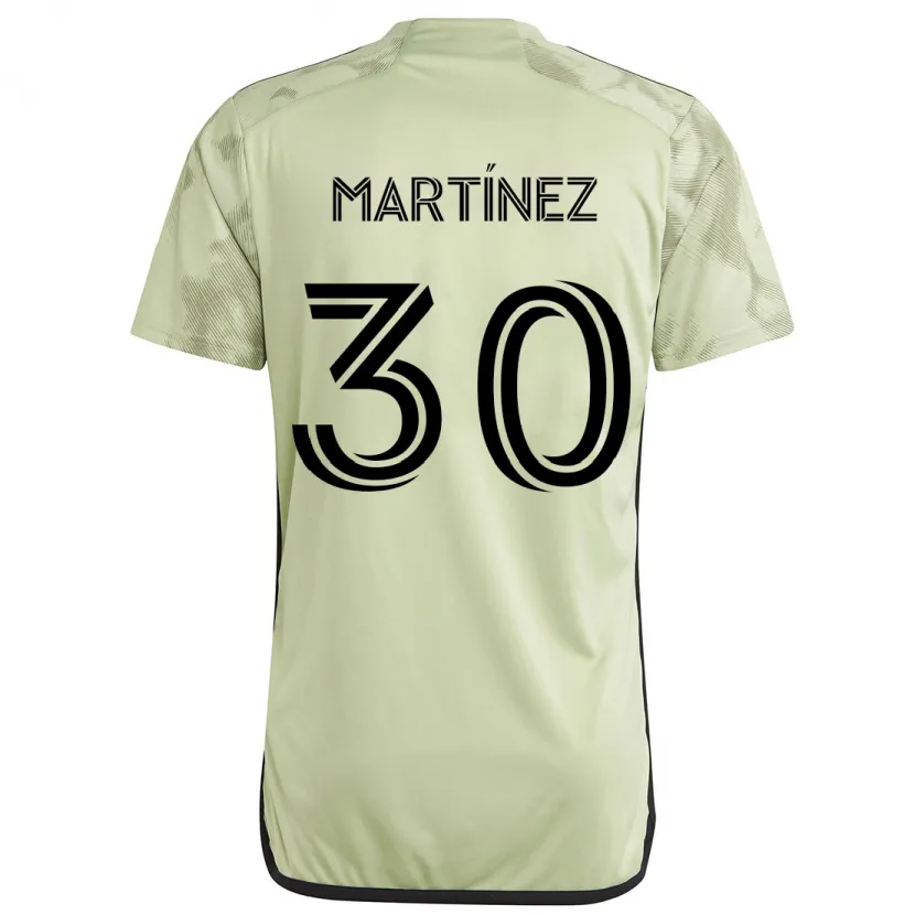 Danxen Homme Maillot David Martínez #30 Vert Clair Tenues Extérieur 2024/25 T-Shirt