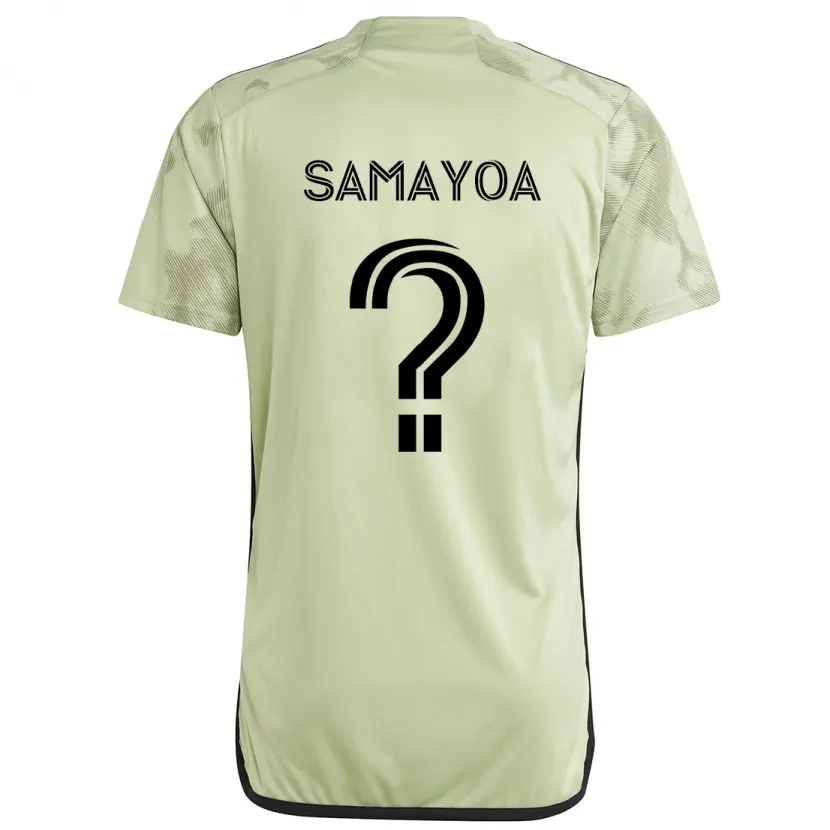 Danxen Homme Maillot Adriano Samayoa #0 Vert Clair Tenues Extérieur 2024/25 T-Shirt