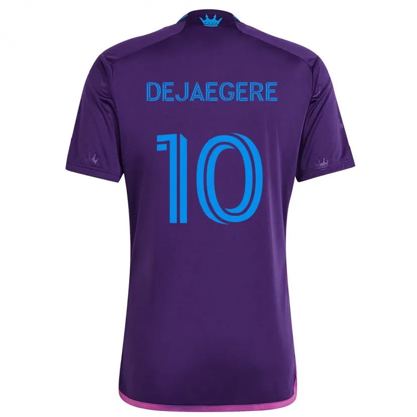 Danxen Homme Maillot Brecht Dejaegere #10 Bleu Violet Tenues Extérieur 2024/25 T-Shirt